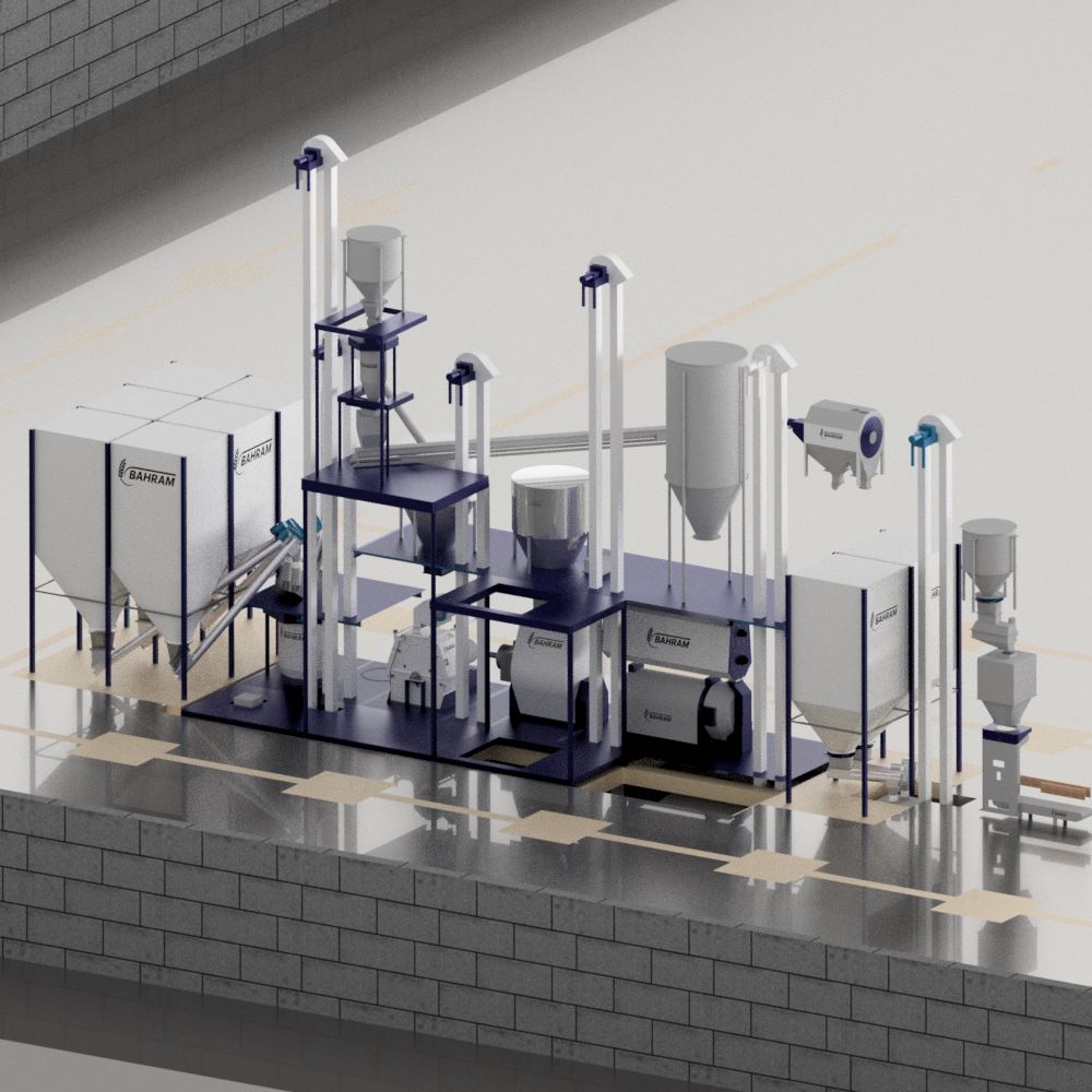 کارخانه خوراک دام و طیور 10 تن در ساعت